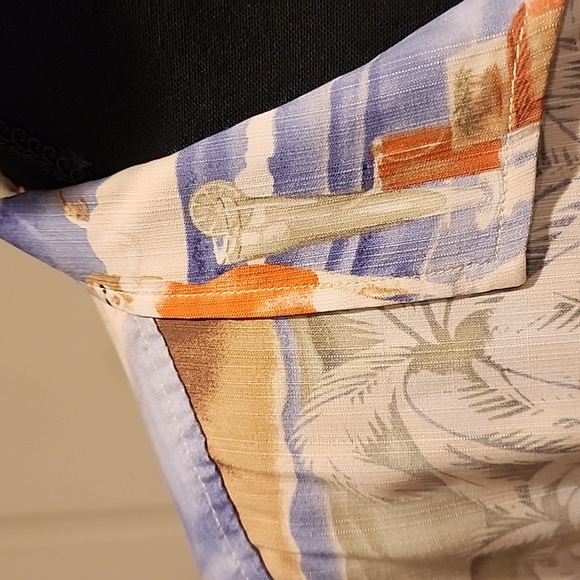 Tommy Bahama Short Sleeved 100% Silk Camp Shirt Abstract Print The Band - Picture 4 of 11